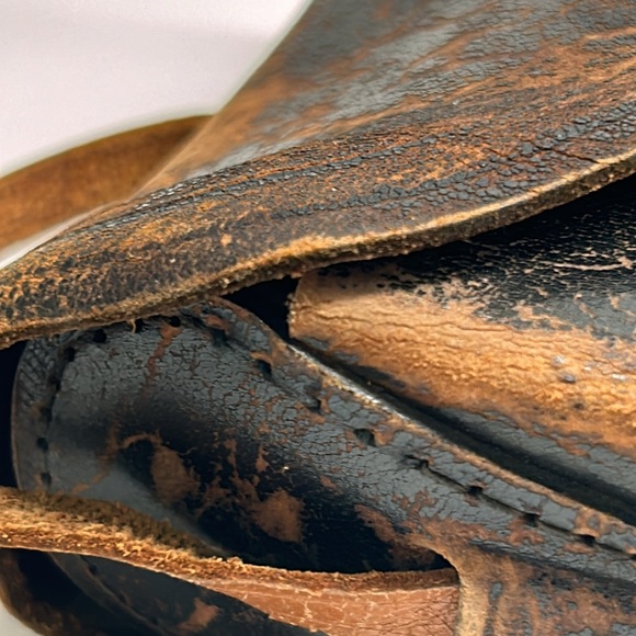 Antique Leather Folding Camera Case Only With Working Clasp And Leather Strap - Picture 16 of 16